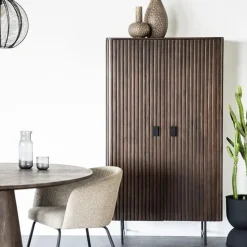Wandkasten-Eleonora wandkast Remi 2-drs. bruin - 45x96x58 cm
