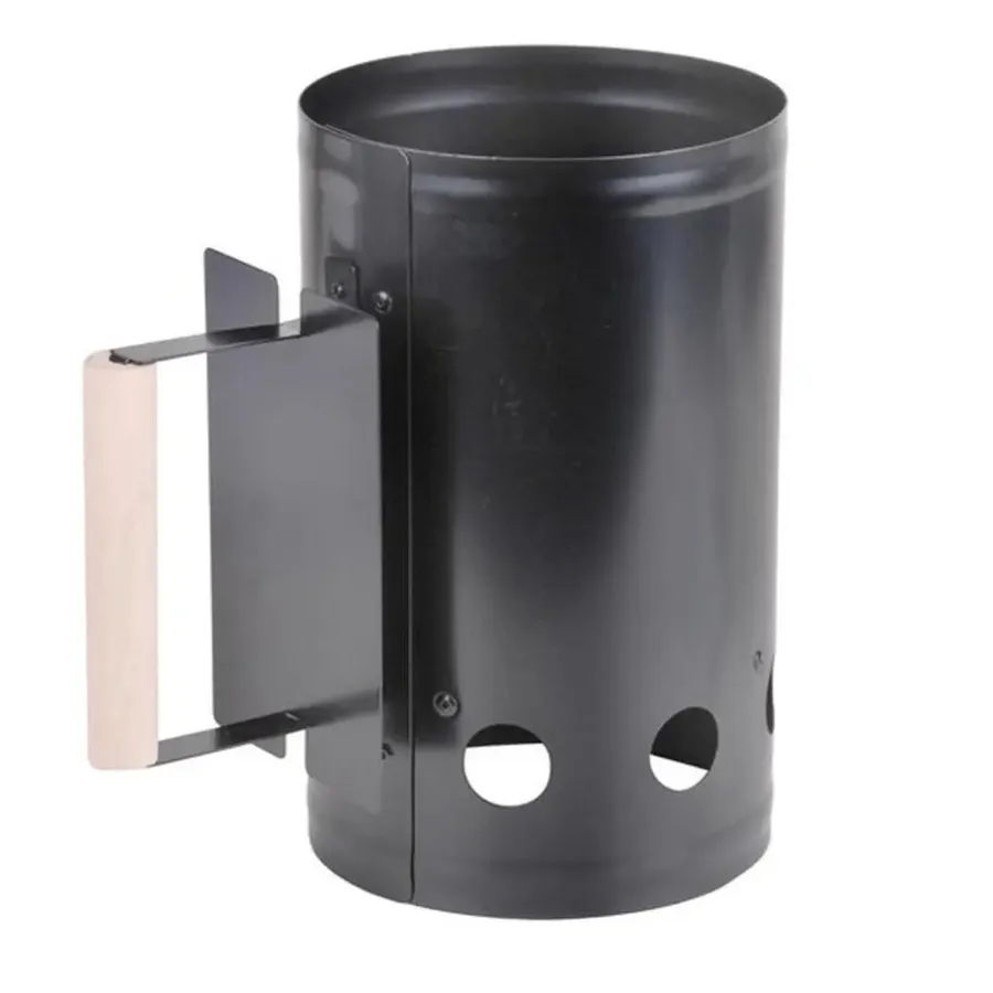 Barbecues En Accessoires-Elite BBQ briketten/houtskool starter - metaal - houten handvat - 27 cm