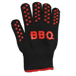 Barbecues En Accessoires-Elite BBQ handschoenen - hittebestendig 250 graden - zwart/rood