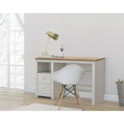 Bureaus-Loft24 Emerald - Bureau 2-deurs in crème eiken spaanplaat