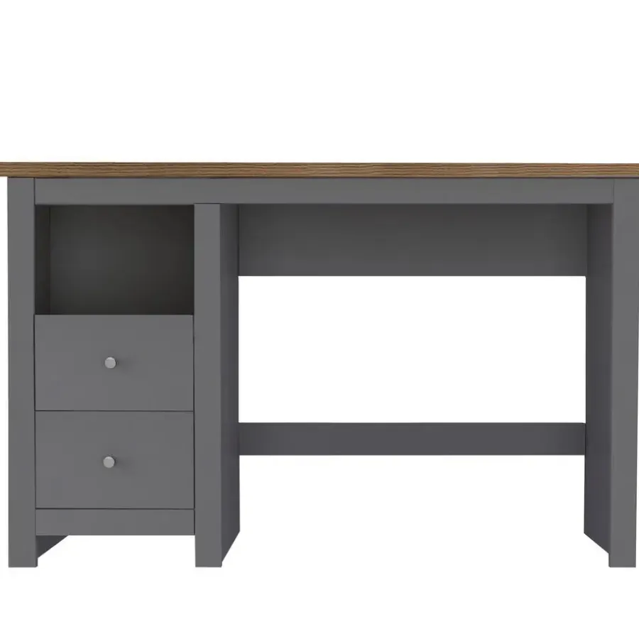 Loft24 Emerald - Bureau grijs eiken 2-deurs spaanplaat