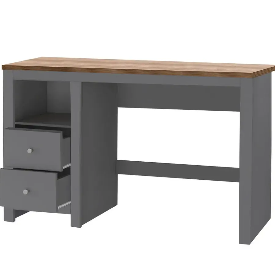 Loft24 Emerald - Bureau grijs eiken 2-deurs spaanplaat