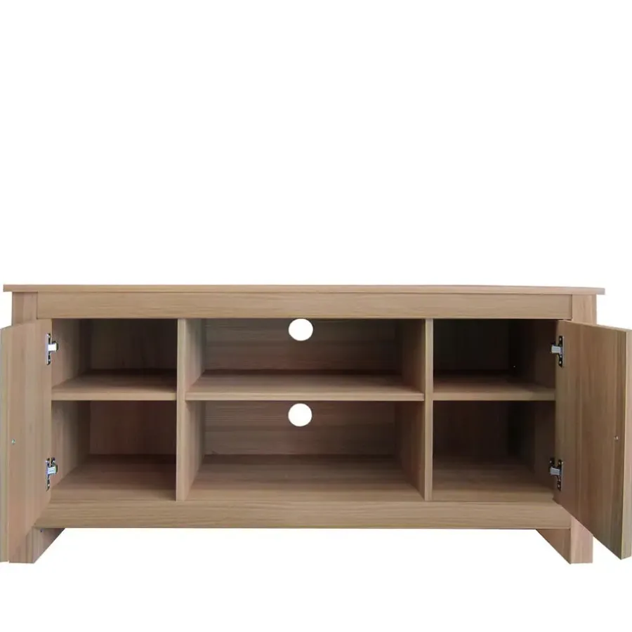 Loft24 Emerald - TV-meubel met 2 eiken spaanplaatdeuren
