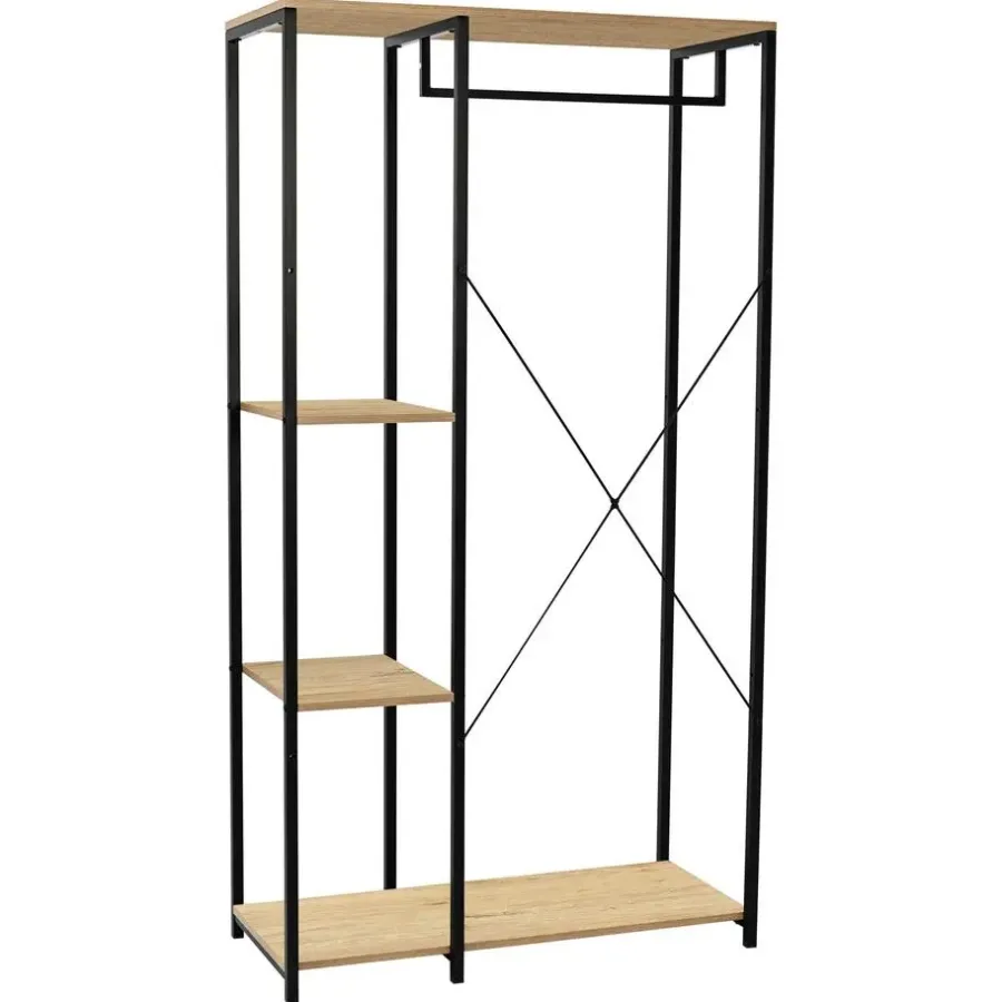 Emob Exclusive Emob Design Kledingrek Alizee - 90x40x167cm - met kledingroede & 2 legplanken