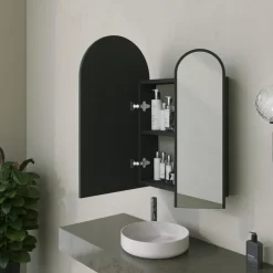 Emob Houten Zwart Badkamerkastje - 100% MDF - 45 cm Hoogte