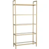 Emob Locelso Boekenplank - Gehard Glas - Metalen Frame - Goud