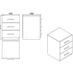 Ladeblokken-Emob Locelso lade - 18 mm dik - 44 breedte - Wit