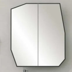Spiegelkasten-Emob Spiegelkast Woody Fashion - 50 x 12 x 45 cm - Zwart