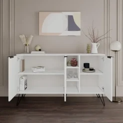 Emob Woody Fashion Console - 18 mm dik - 142x83x35 - Wit