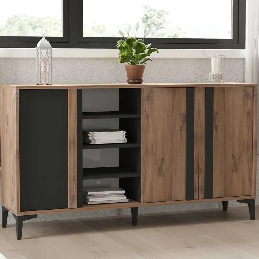 Dressoirs-Emob Woody Fashion Console - 160 x 40 x 90 cm - Atlantic Design