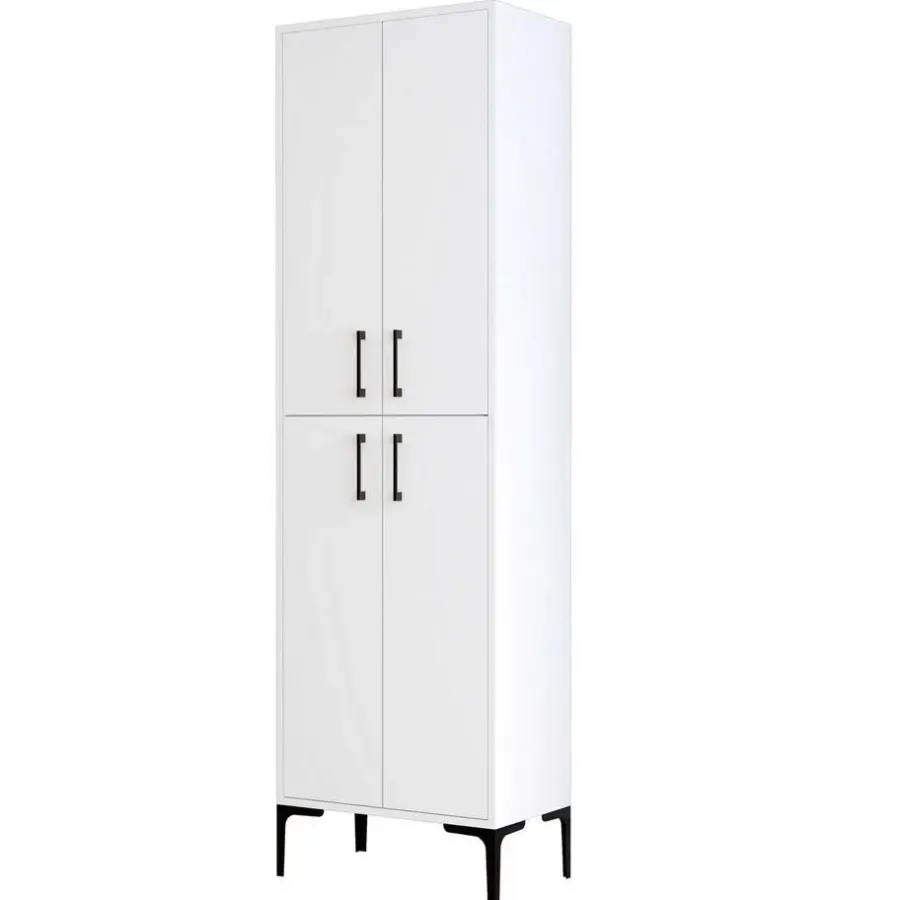 Emob Woody Fashion multifunctioneel kabinet - 18 mm dik - metalen poot wit