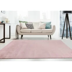 Hoogpolige Vloerkleden-Lalee Emotion Vloerkleed Fluffy - Superzacht - pastel pink 200x290