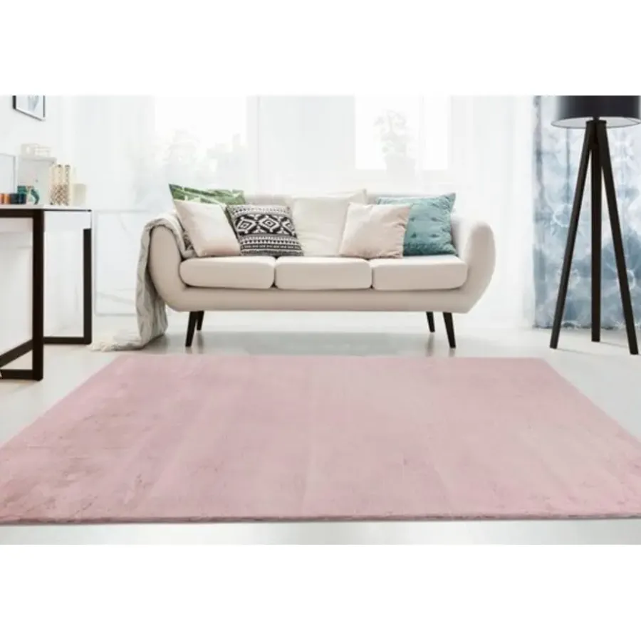 Hoogpolige Vloerkleden-Lalee Emotion Vloerkleed Fluffy - Superzacht - pastel pink 160x230