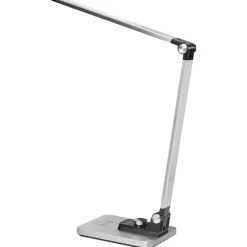 Leen Bakker ENIF - Bureaulamp LED - Zilver - Aluminium/Synthetisch materiaal