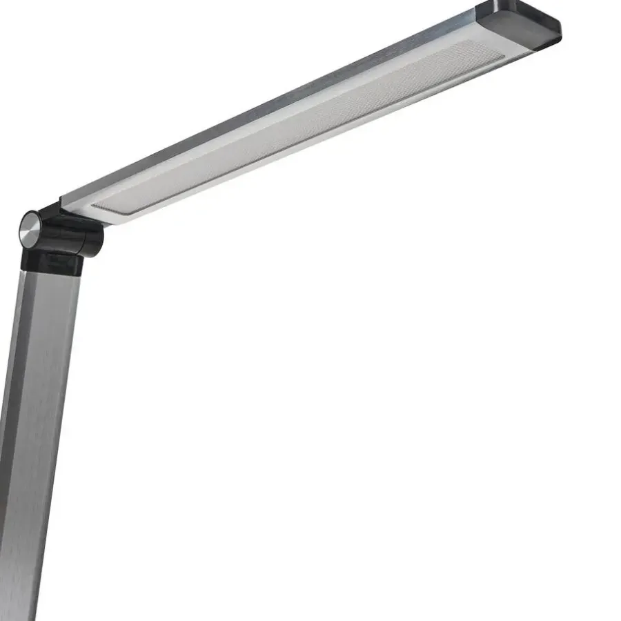 Leen Bakker ENIF - Bureaulamp LED - Zilver - Aluminium/Synthetisch materiaal
