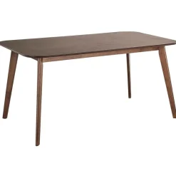 Rechthoekige Eettafels-Beliani EPHRATA - Eettafel - Donkere houtkleur - 90 x 150 cm - MDF