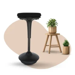 Sedero Ergonomische zit-sta kruk / wiebelkruk Base - Zwart