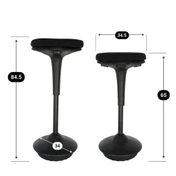 Sedero Ergonomische zit-sta kruk / wiebelkruk Base - Zwart