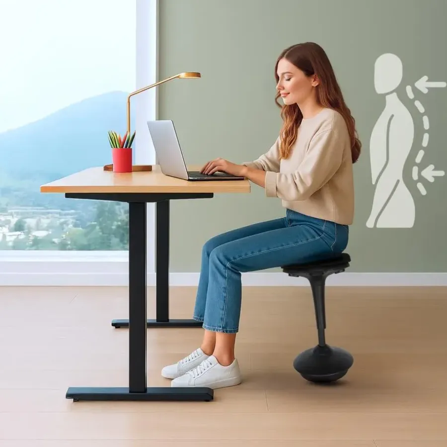Sedero Ergonomische zit-sta kruk / wiebelkruk Base - Zwart