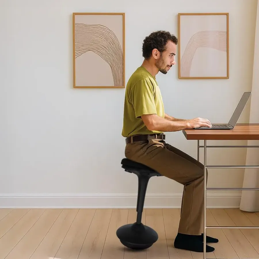 Sedero Ergonomische zit-sta kruk / wiebelkruk Base - Zwart