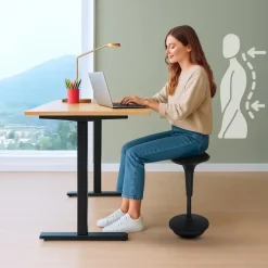 Krukjes-Sedero Ergonomische zit-sta kruk / wiebelkruk Ergo - Zwart