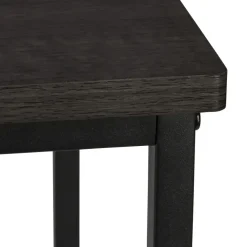 Bijzettafels-Erro Bijzettafel op wieltjes - 50x35x60cm - zwart