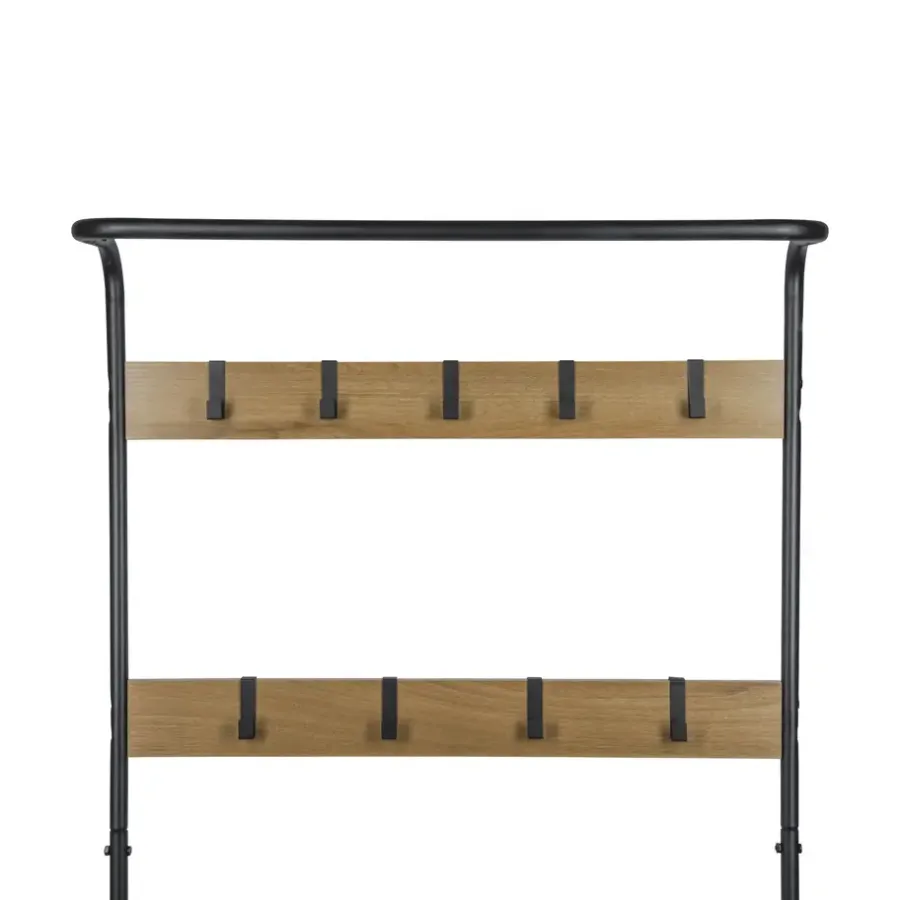 Kapstokken-Erro Kapstok met schoenenrek - 72x34x183cm