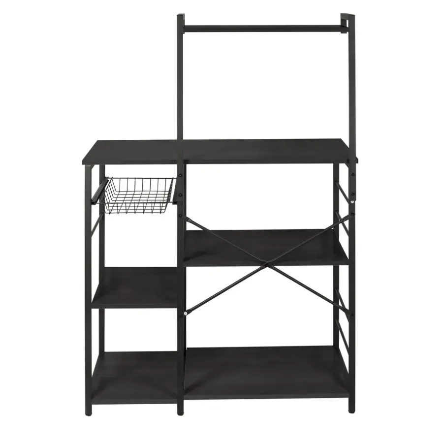 Erro Keukenrek - opbergrek keuken - 90x40x132cm - zwart