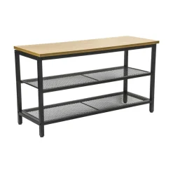 Erro Schoenenrek - metaal/hout - 80x30x45
