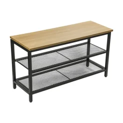 Erro Schoenenrek - metaal/hout - 80x30x45