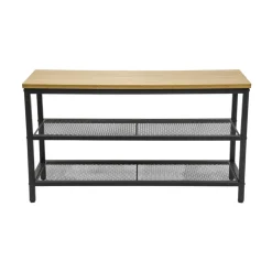 Erro Schoenenrek - metaal/hout - 80x30x45