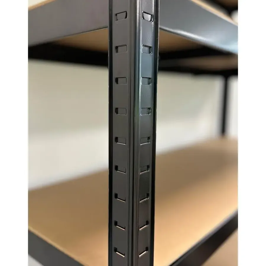 Stellingkasten-Erro Stellingkast zwart - 120cm breed - Metalen opbergrek - 176x120x40