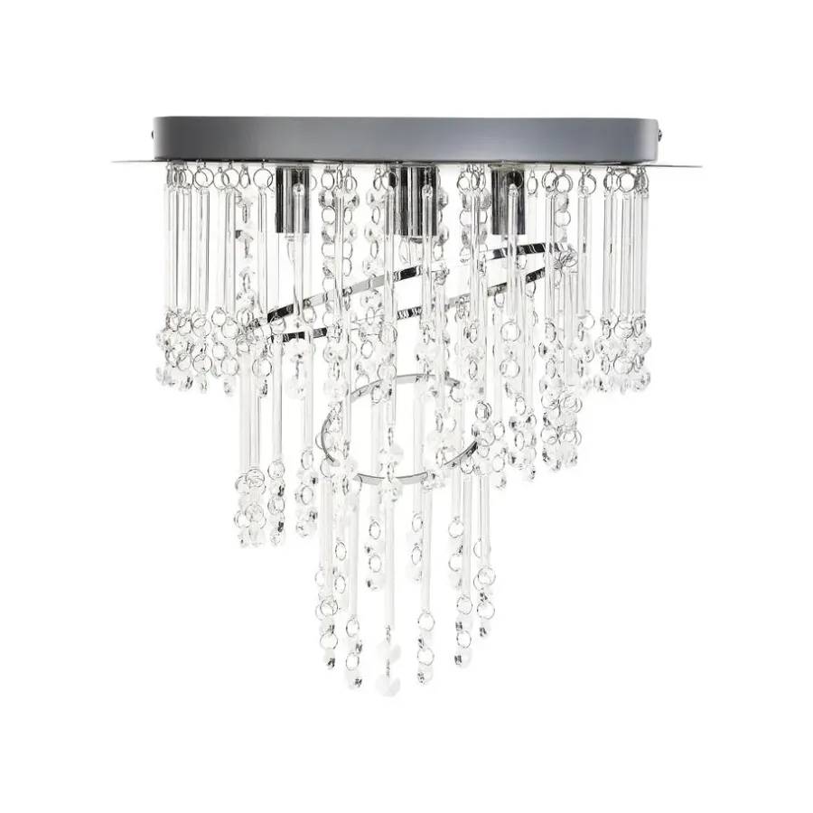 Kroonluchters-Beliani ESMELLE - Kroonluchter - Zilver - ⌀ 35 cm - Kristal