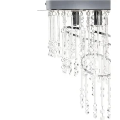 Kroonluchters-Beliani ESMELLE - Kroonluchter - Zilver - ⌀ 35 cm - Kristal