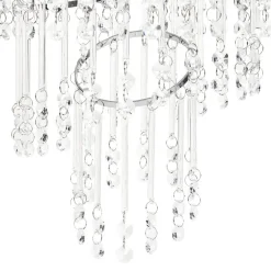 Kroonluchters-Beliani ESMELLE - Kroonluchter - Zilver - ⌀ 35 cm - Kristal