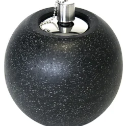 Tuindecoratie-Esschert Design Tuimeltoorts olielamp -zwart -metaal - 14 x 16 cm
