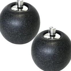 Tuindecoratie-Esschert Design Tuimeltoorts olielamp -zwart -metaal - 14 x 16 cm
