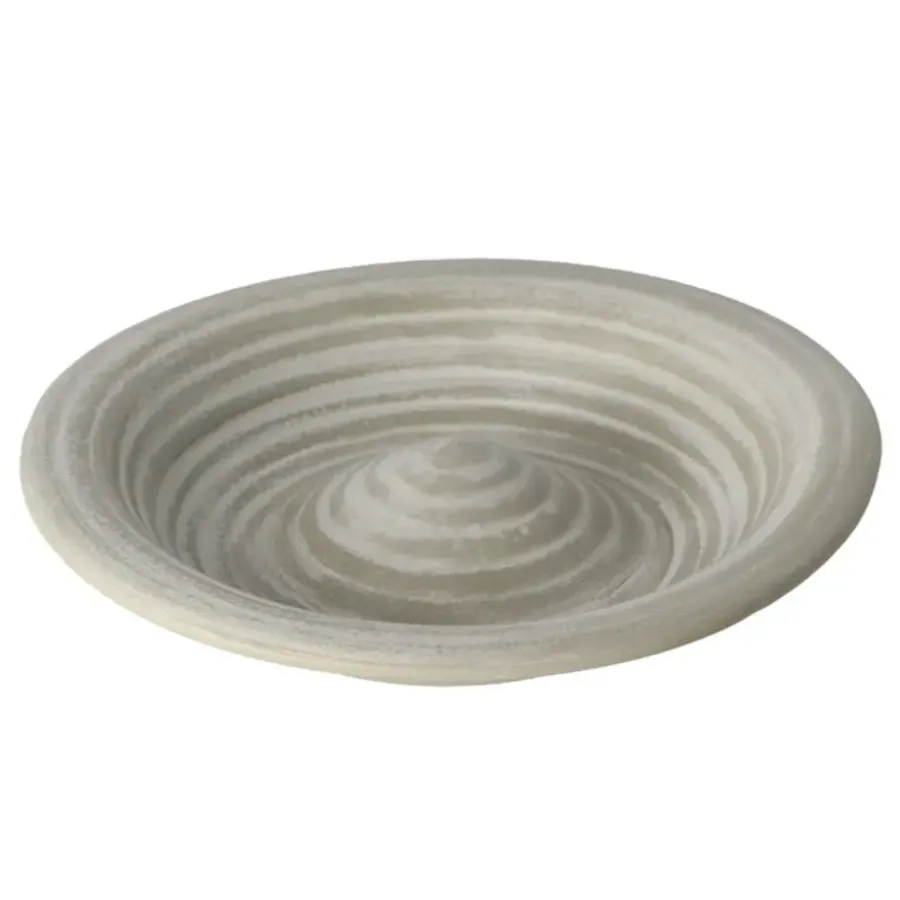 Esschert Design Vogelbad - grijs - keramiek - D28,8 x H5,5 cm