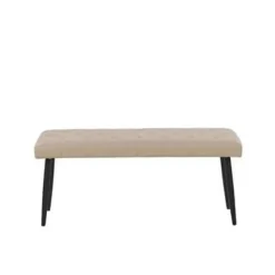 Beliani ESSONNE - Hocker - Beige - Kunstleer