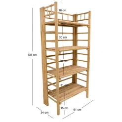 Boekenkasten|Boekenkasten-Nordlys Etagère van bamboehout