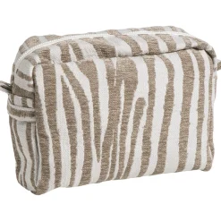 Leen Bakker Etui Streep - beige - 23x30x10 cm