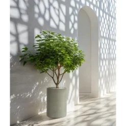 Leen Bakker EUCOMMIA - Bloempot - Grijs - MgO