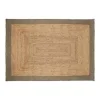 Vloerkleden|Jute Vloerkleden-Eva Interior Eva Interieur Vloerkleed Jute - Naturel/Groen - 140x190