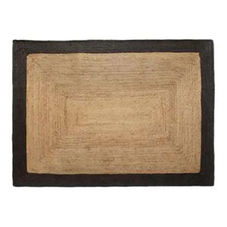 Jute Vloerkleden-Eva Interior Eva Interieur Vloerkleed Jute - Naturel/Antraciet - 140x190