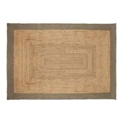 Eva Interior Eva Interieur Vloerkleed Jute - Naturel/Groen - 190x290