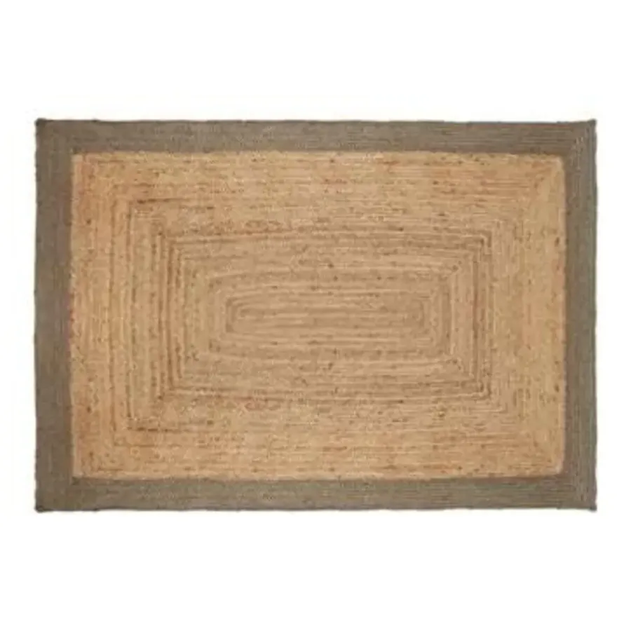 Eva Interior Eva Interieur Vloerkleed Jute - Naturel/Groen - 190x290