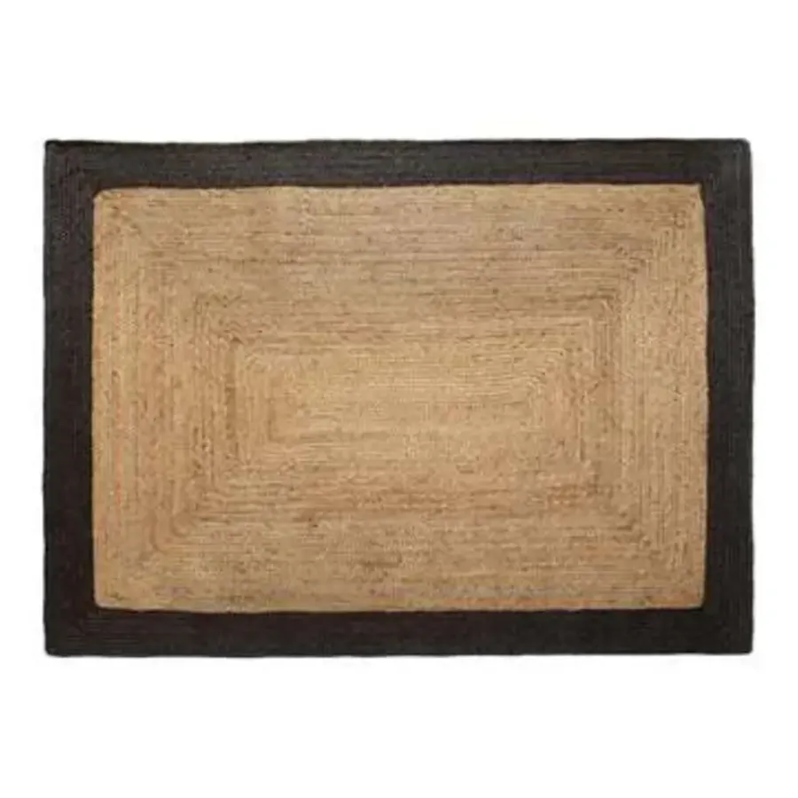 Jute Vloerkleden-Eva Interior Eva Interieur Vloerkleed Jute - Naturel/Antraciet - 190x290