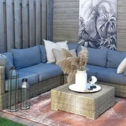 Buiten Vloerkleden|Buiten Vloerkleden-Eva Interior Buiten vloerkleed - Sage- Roest - 160x230 cm