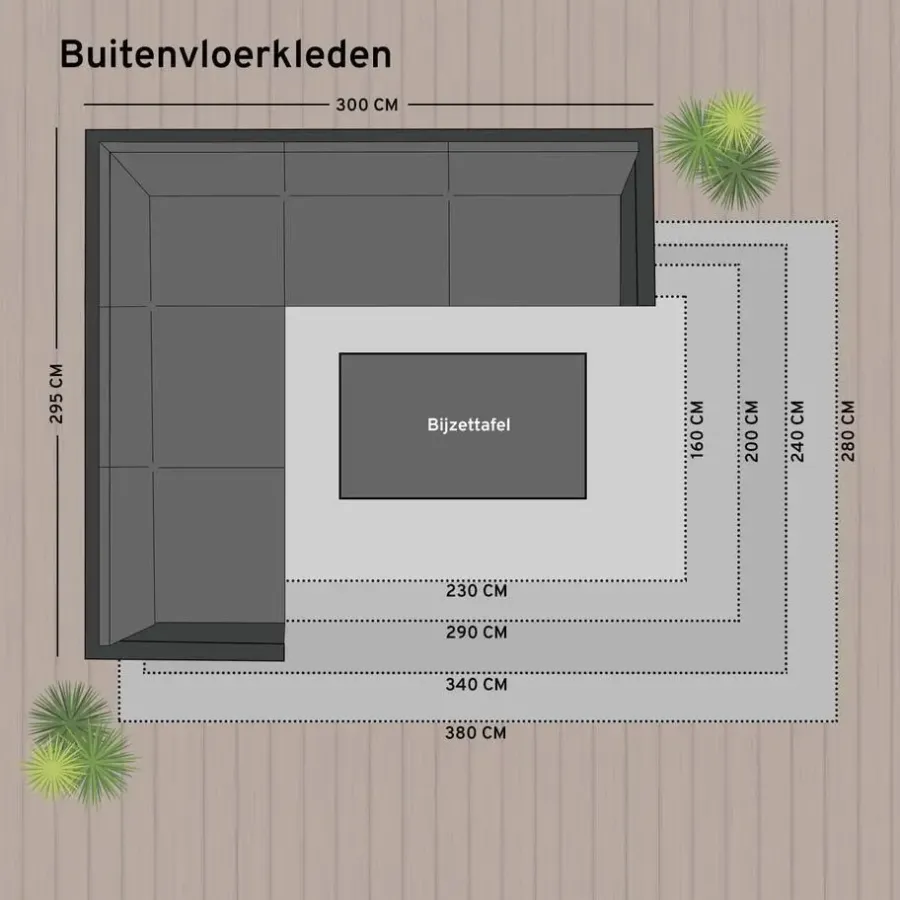 Buiten Vloerkleden|Buiten Vloerkleden-Eva Interior Buiten vloerkleed - Leaf - Groen - 200x290 cm