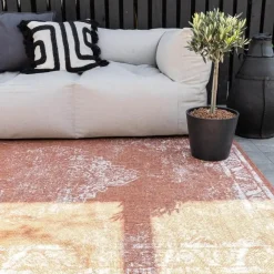 Buiten Vloerkleden|Buiten Vloerkleden-Eva Interior Buiten vloerkleed - Sage - Roest - 240x340 cm